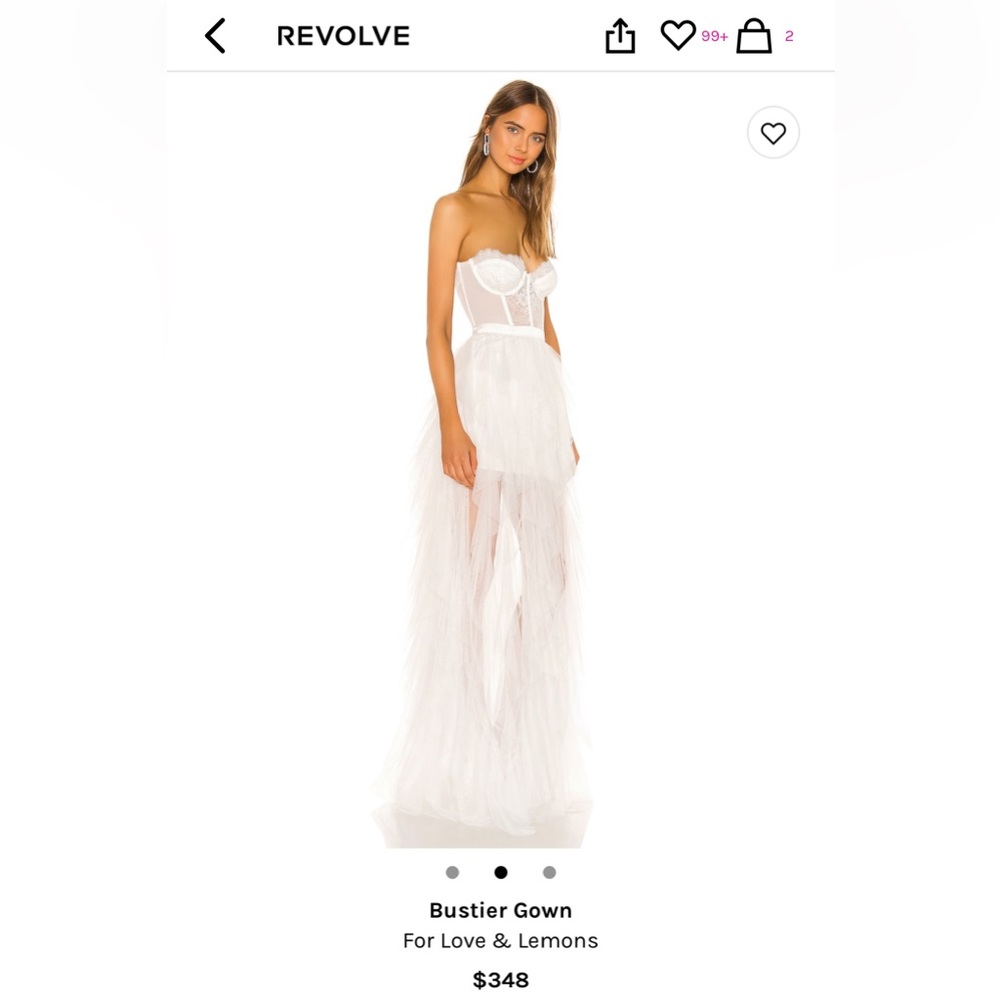 For Love & Lemons White Bustier Gown
